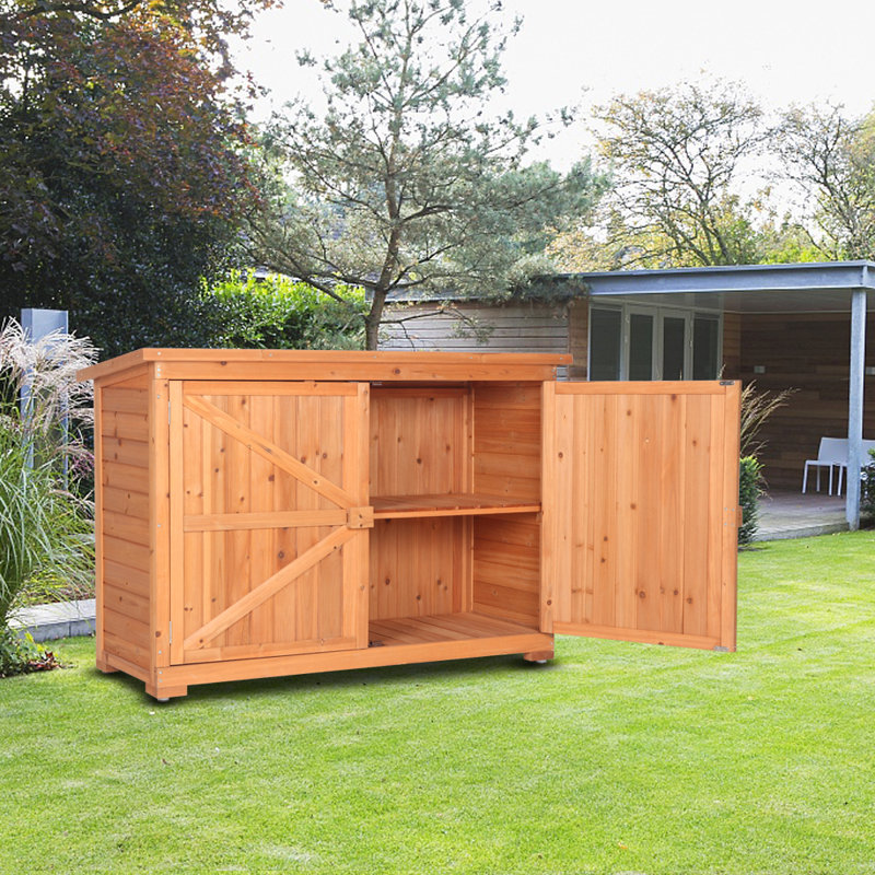 Winado 4 ft. W x 1 ft 5 in. D Solid Wood Lean-To Tool Shed